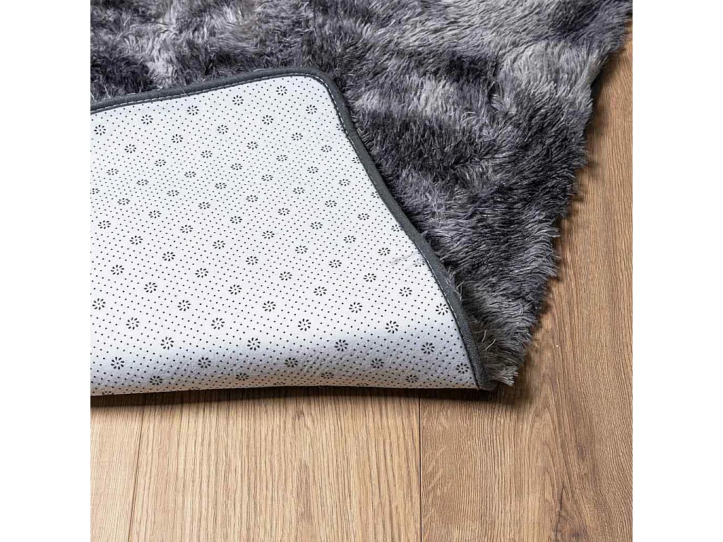 Alfombra de pelo largo NAVARRA gris oscuro 80x150 cm