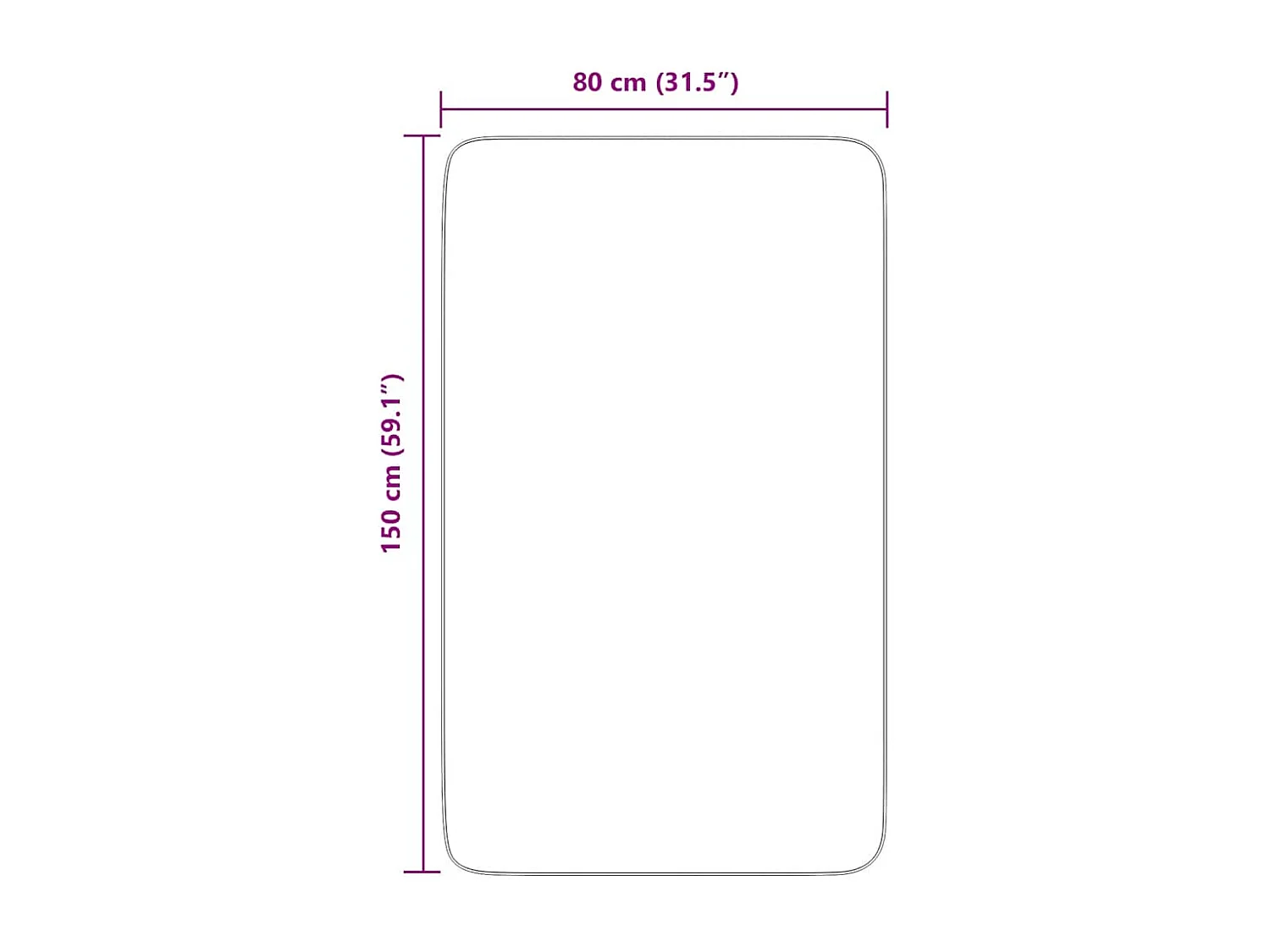 Alfombra de pelo largo NAVARRA gris oscuro 80x150 cm