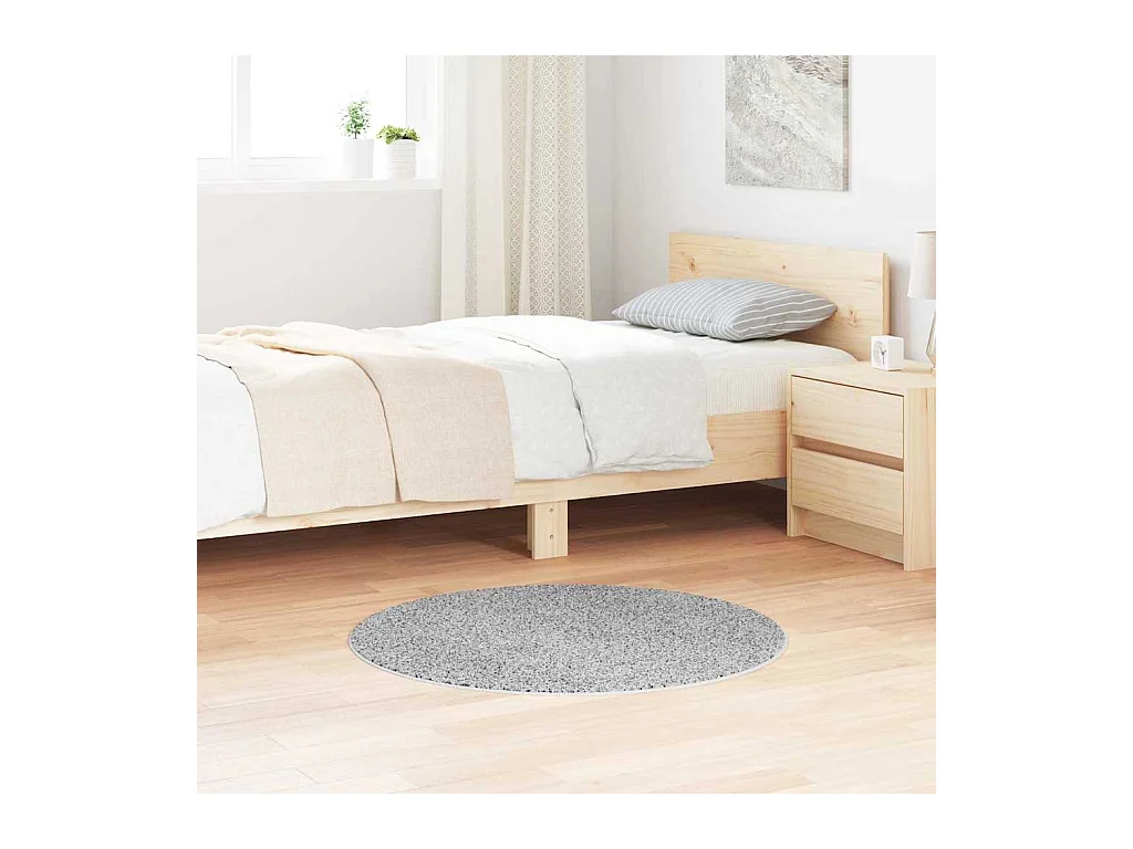 Tappeto grigio 90 x 90 cm in polipropilene