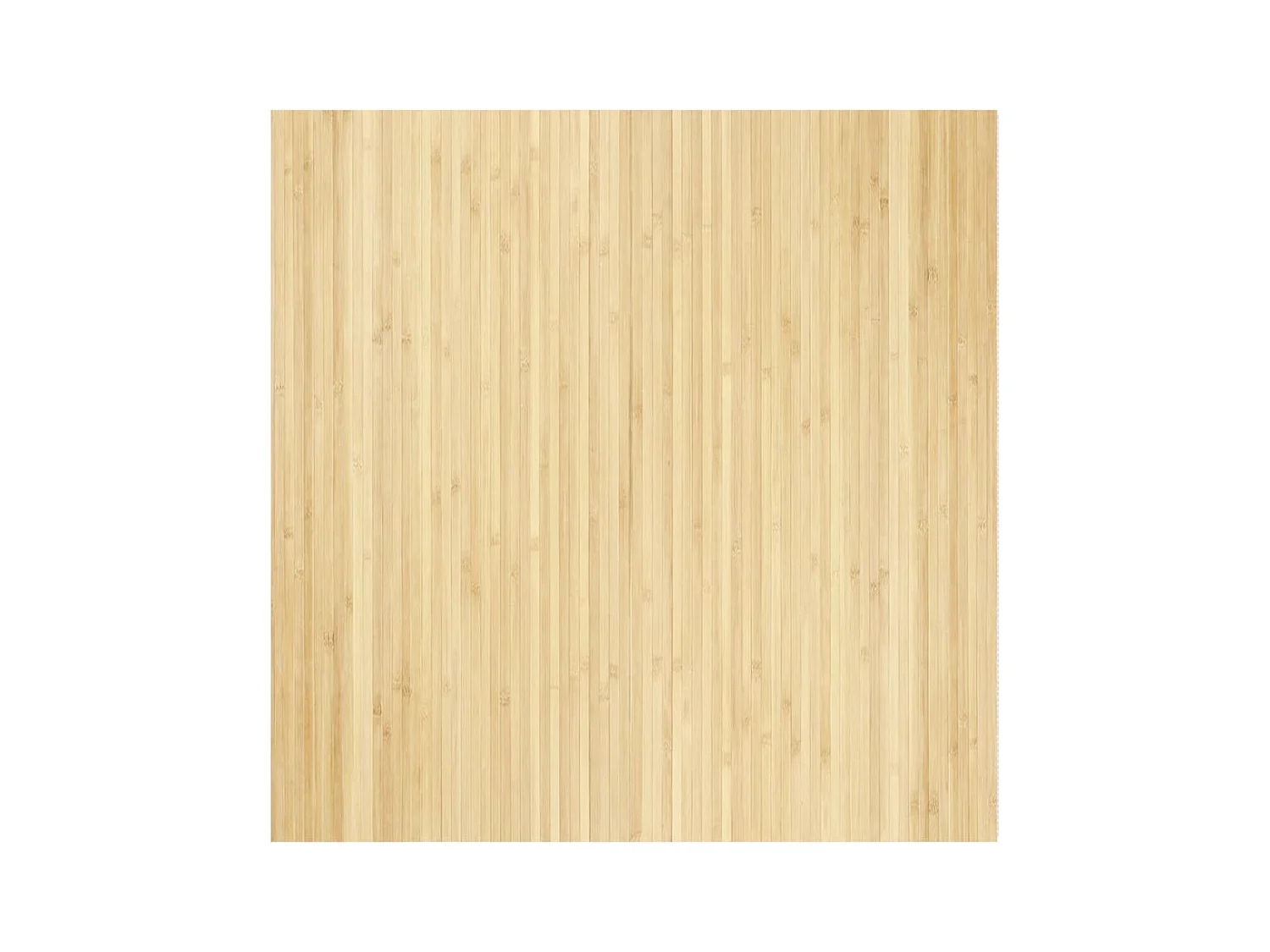 Tapis rectangulaire naturel clair 100x100 cm bambou