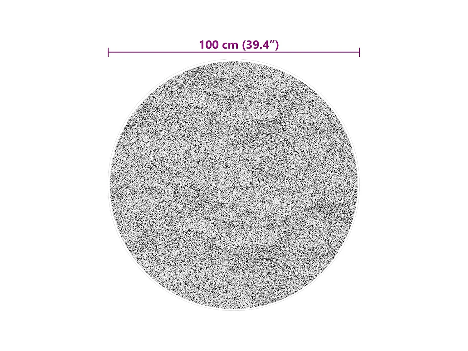 HUARTE vloerkleed met zachte en wasbare korte pool, bosgroen, Ø 100 cm