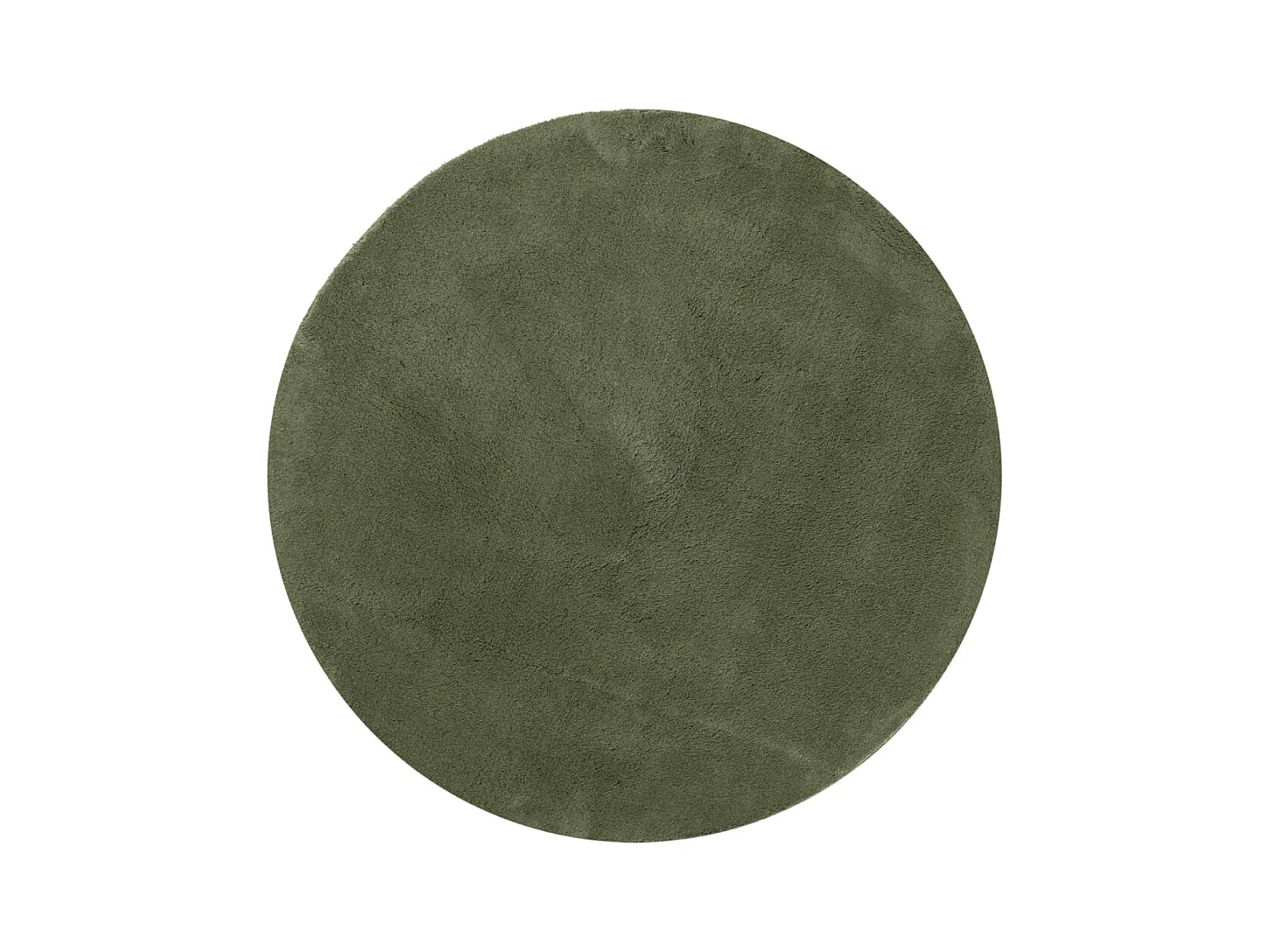 HUARTE vloerkleed met zachte en wasbare korte pool, bosgroen, Ø 100 cm