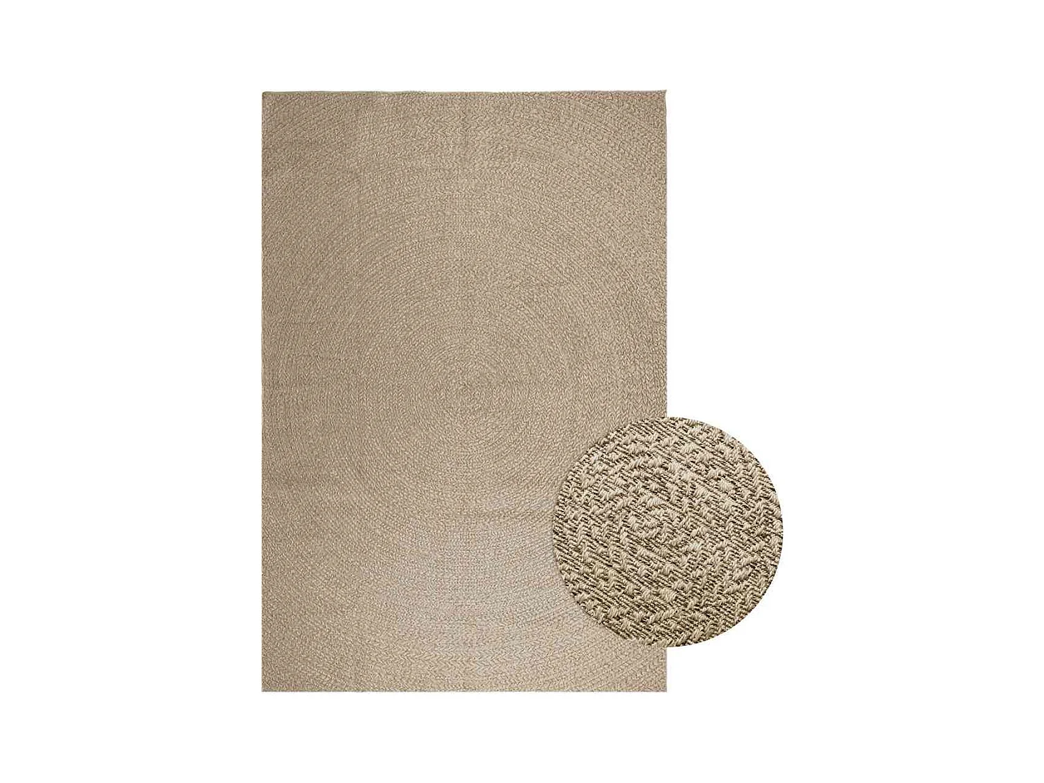 Tapis ZIZUR beige 240x340 cm aspect de jute intérieur extérieur