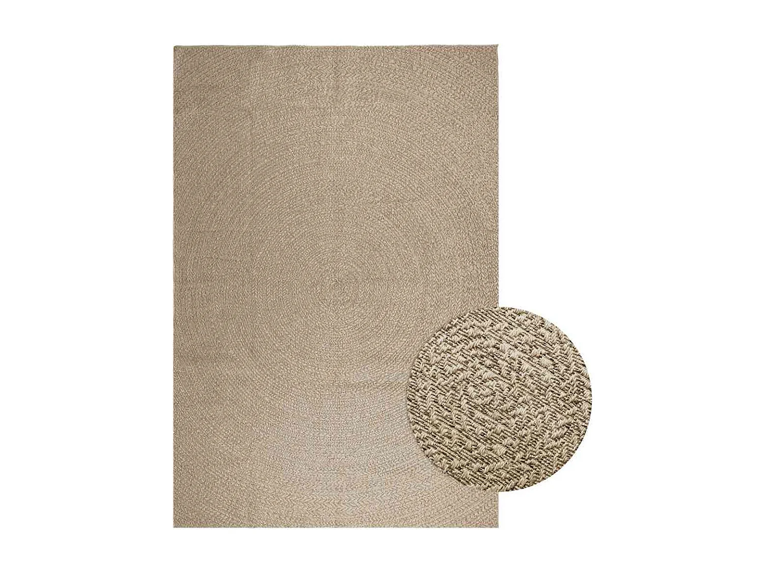 Tapis ZIZUR beige 240x340 cm aspect de jute intérieur extérieur