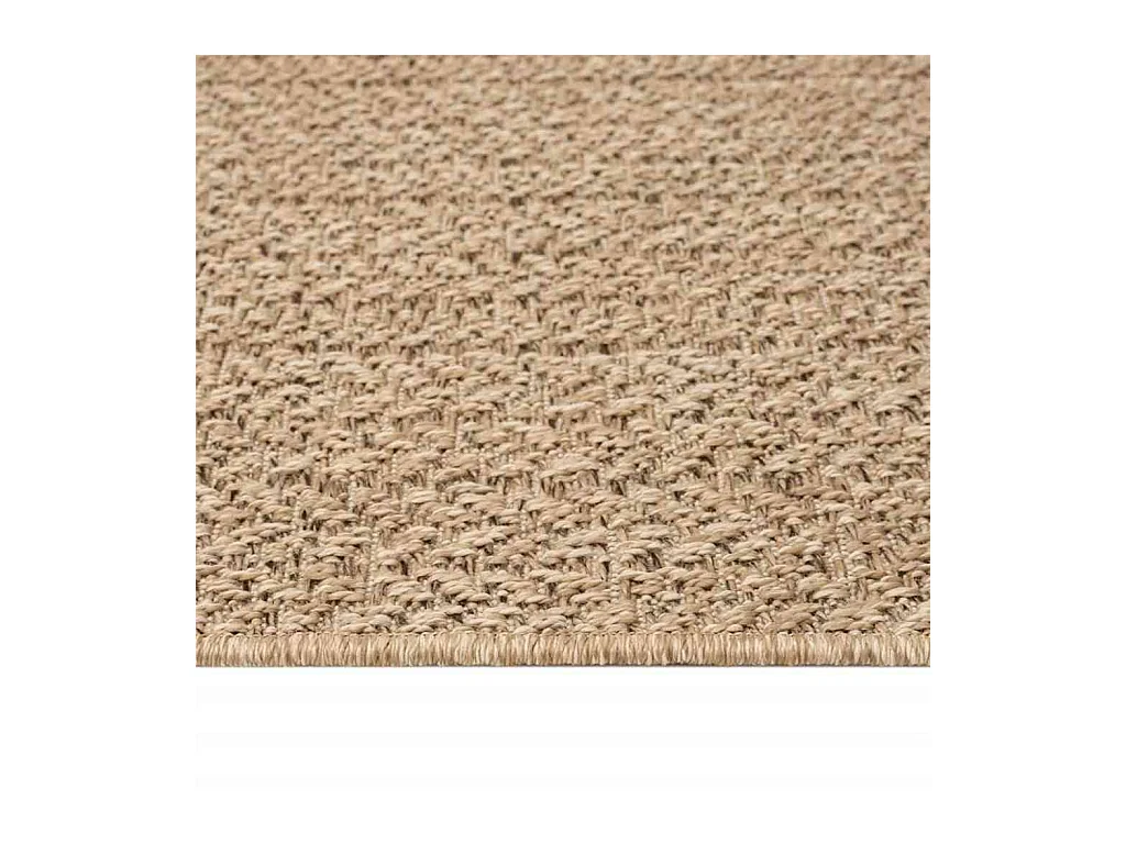 Tapis ZIZUR beige 200x200 cm aspect de jute intérieur extérieur