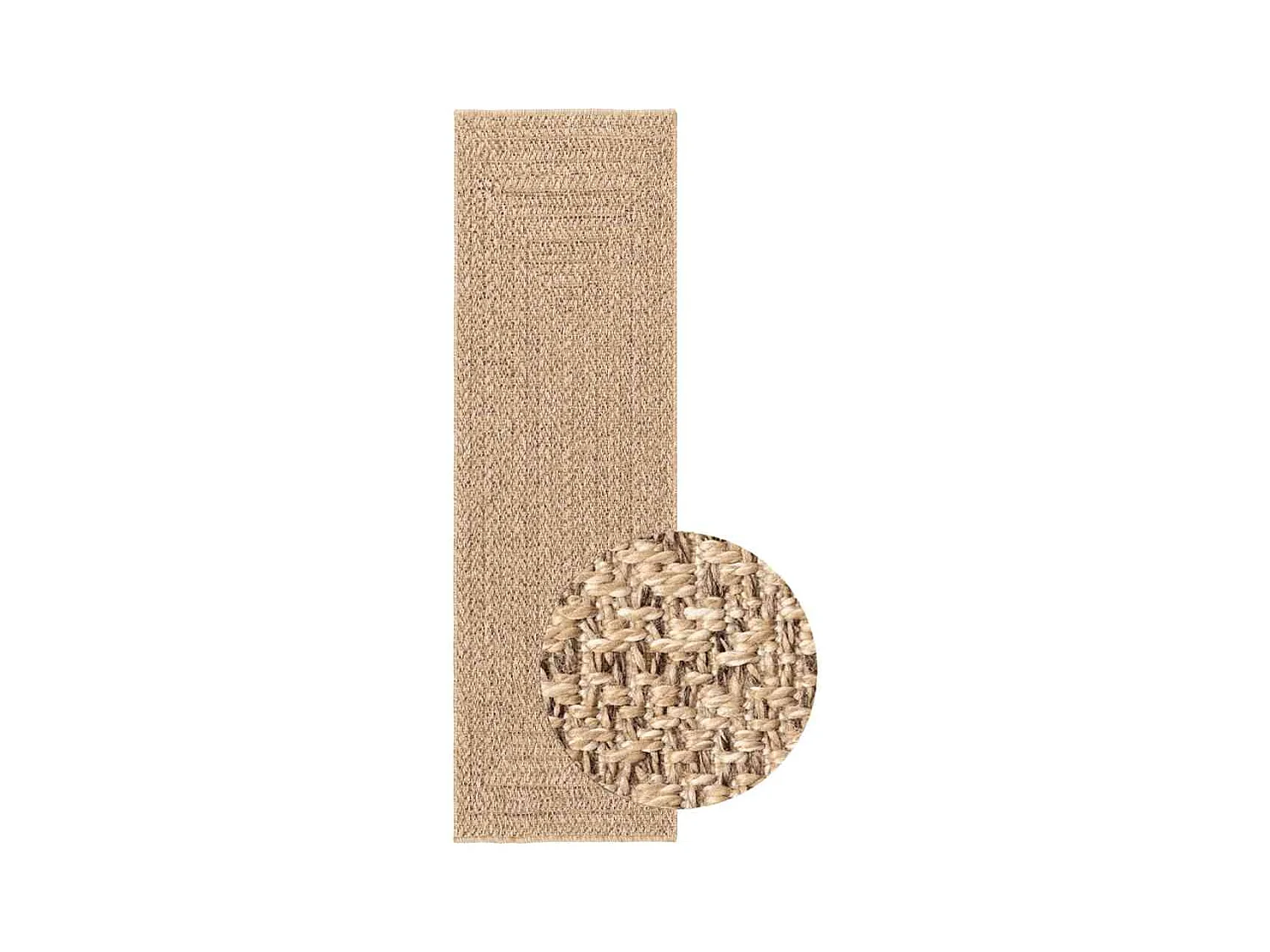 Tapis ZIZUR beige 200x200 cm aspect de jute intérieur extérieur