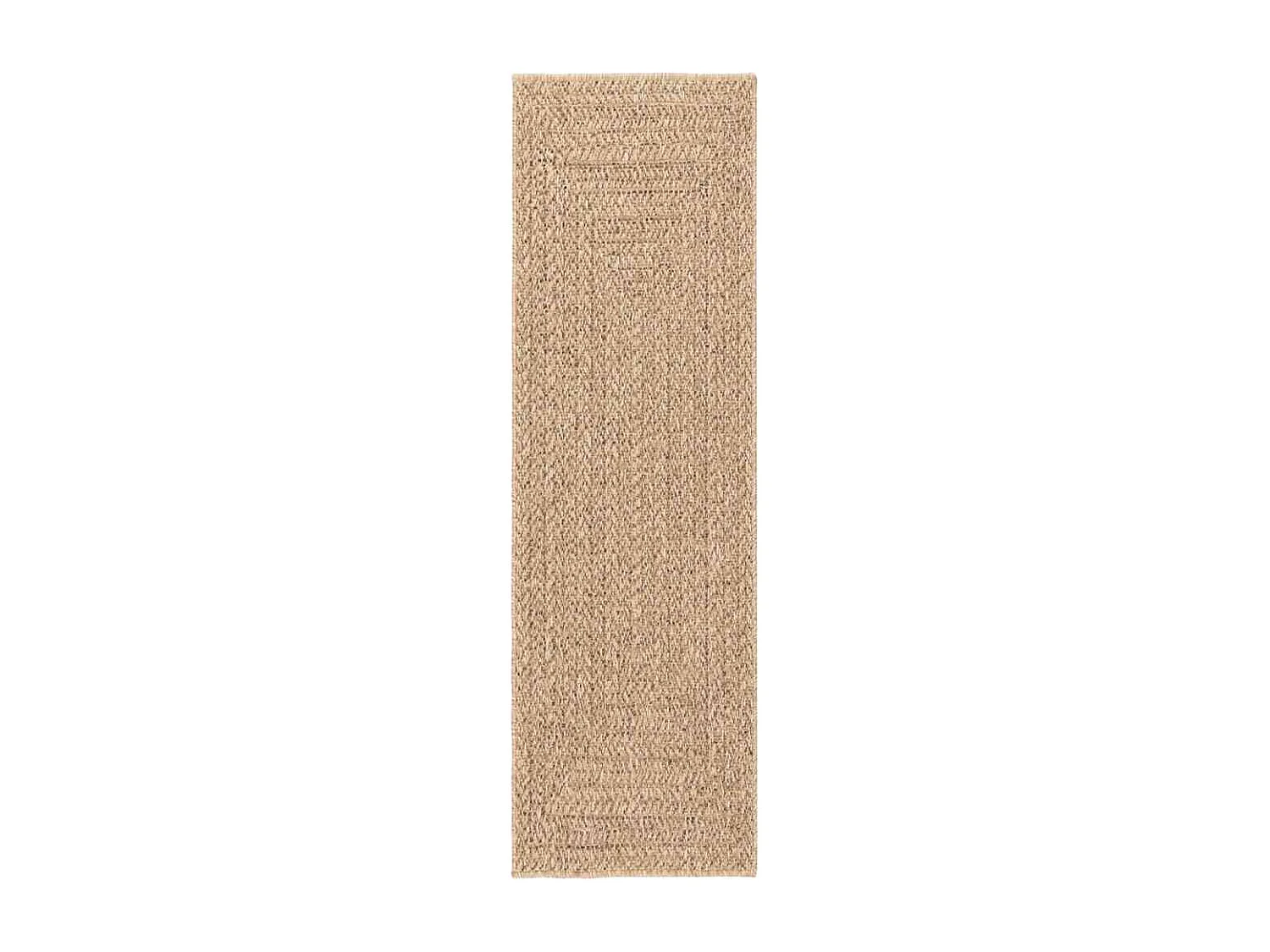 Tapis ZIZUR beige 200x200 cm aspect de jute intérieur extérieur
