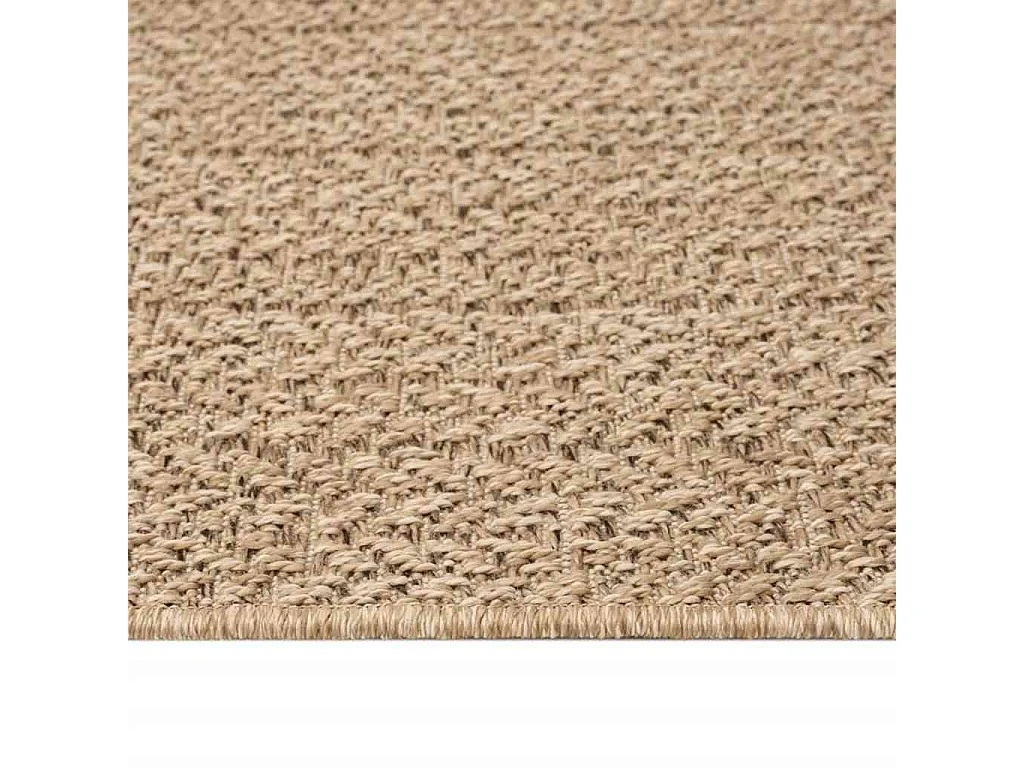 Tapis ZIZUR beige 200x200 cm aspect de jute intérieur extérieur