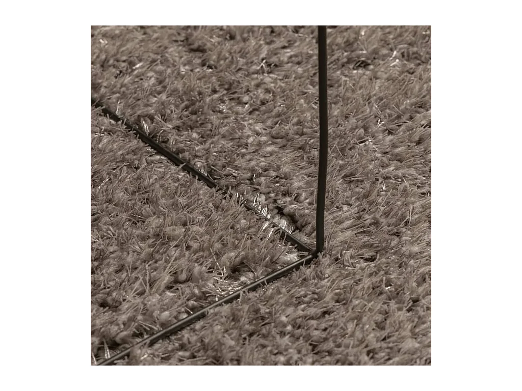 Tappeto ISTAN a pelo lungo, finitura grigio lucido, Ø 80 cm