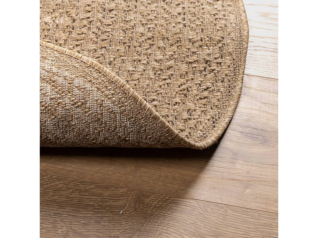 Alfombra de 90 cm con aspecto de yute, para interior y exterior