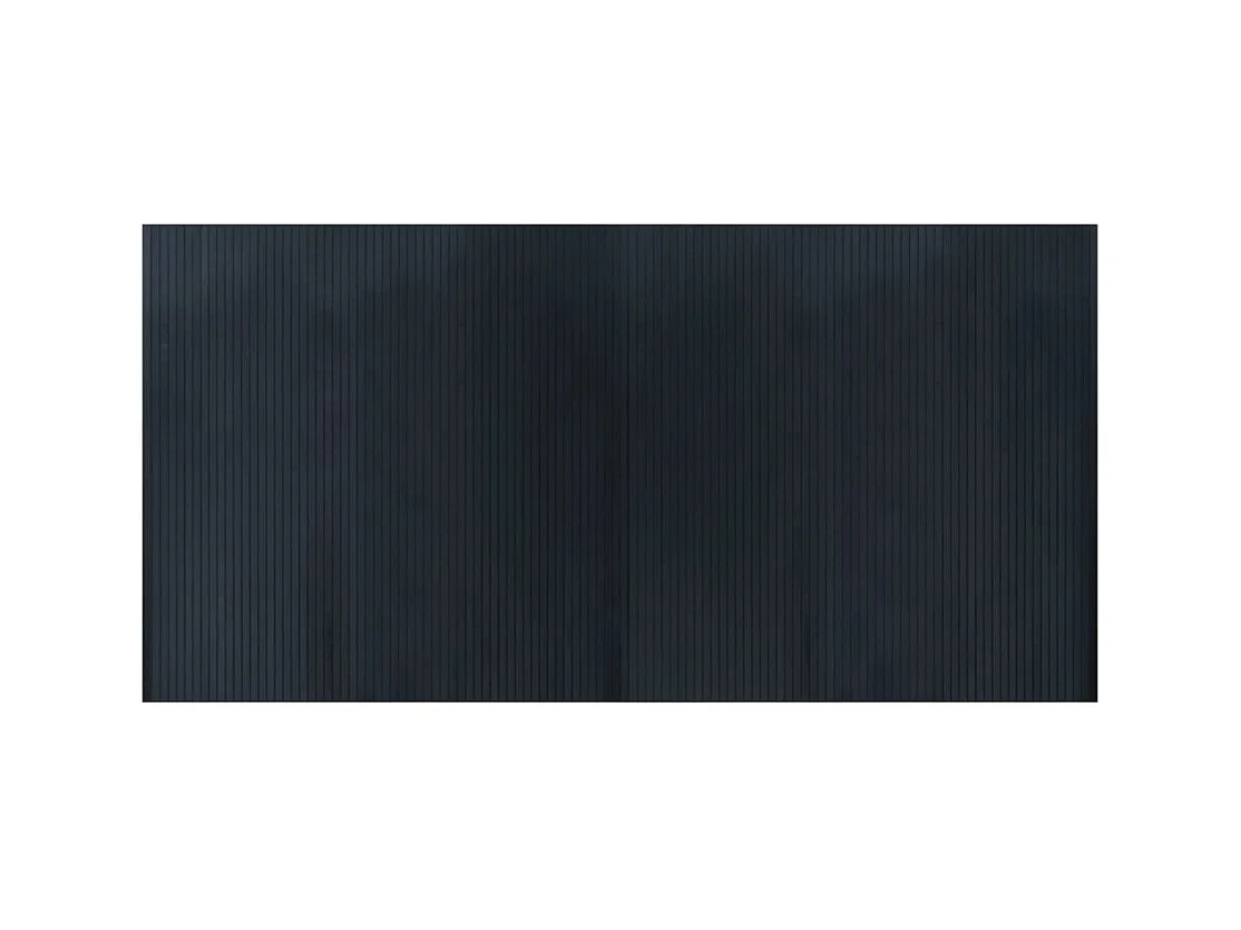 Alfombra rectangular gris 100x200 cm bambú