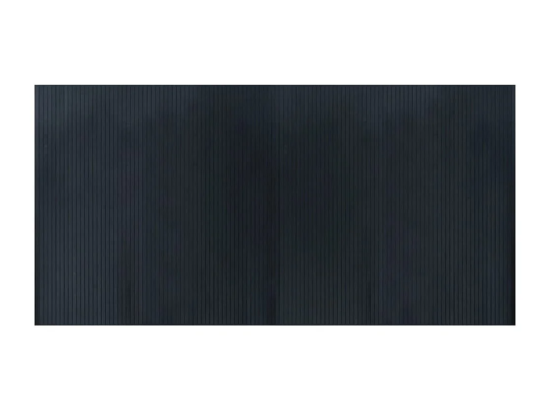 Alfombra rectangular gris 100x200 cm bambú