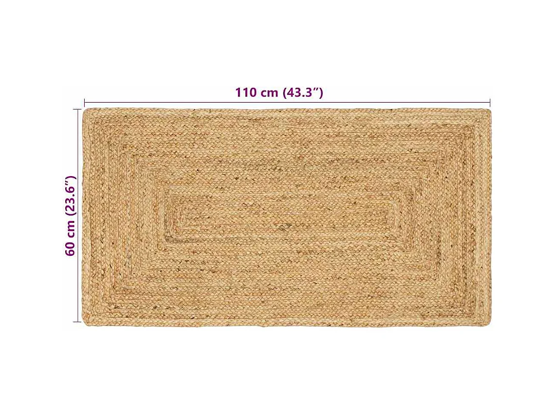 Tapis Beige 60 x 110 cm Jute