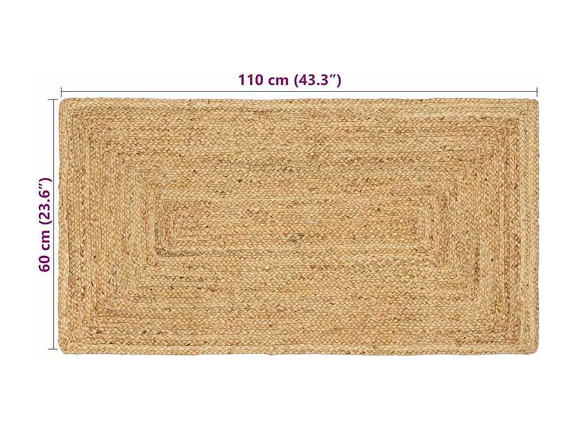 Tapis Beige 60 x 110 cm Jute
