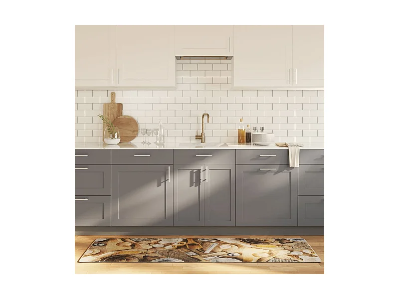 Veelkleurige keukenmat 60x180 cm wasbaar antislip