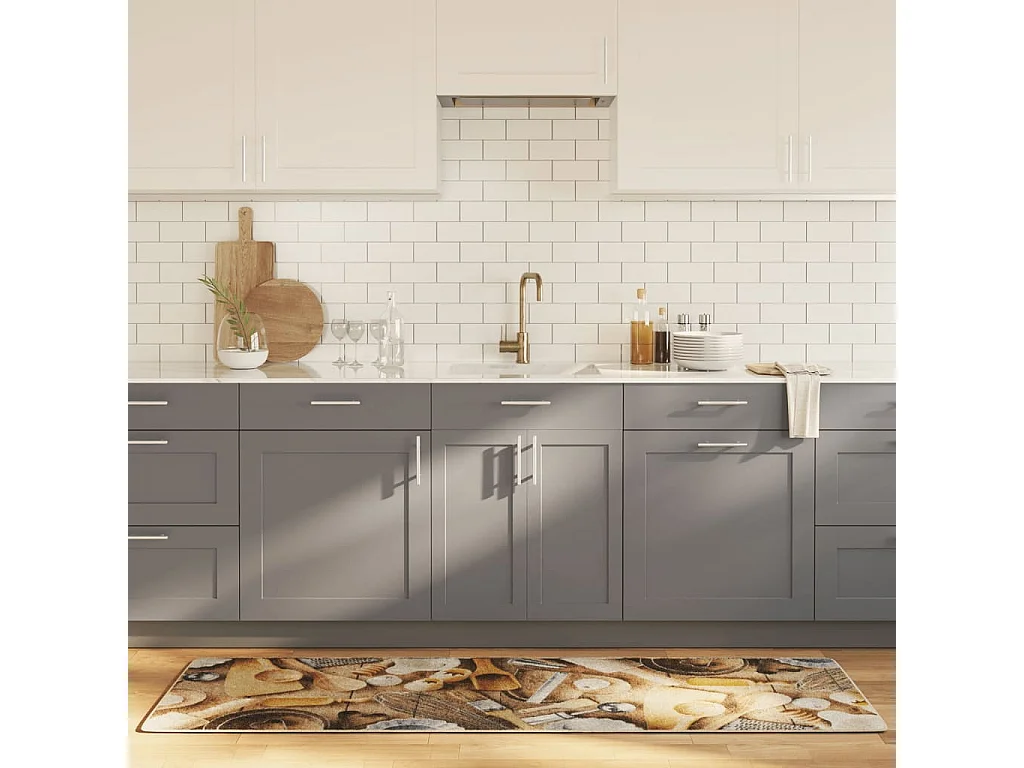 Tappeto da cucina multicolore 60x180 cm lavabile antiscivolo