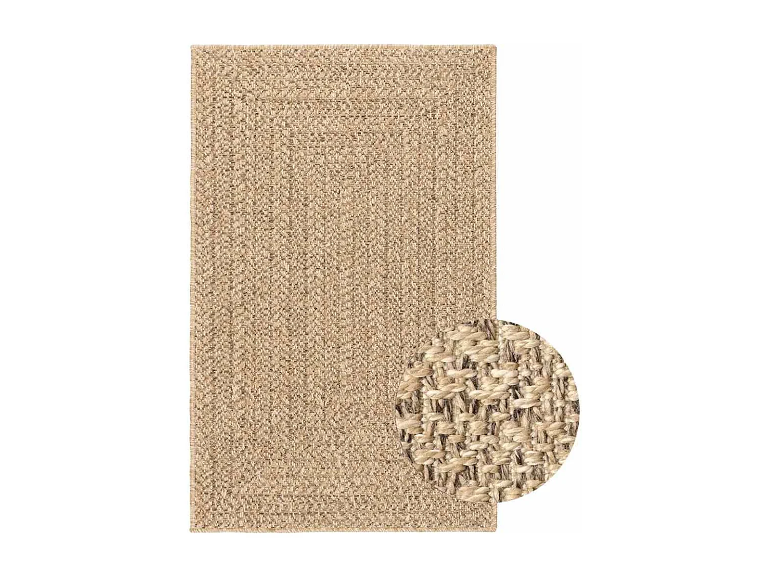 Tapis ZIZUR beige 160x230 cm aspect de jute intérieur extérieur