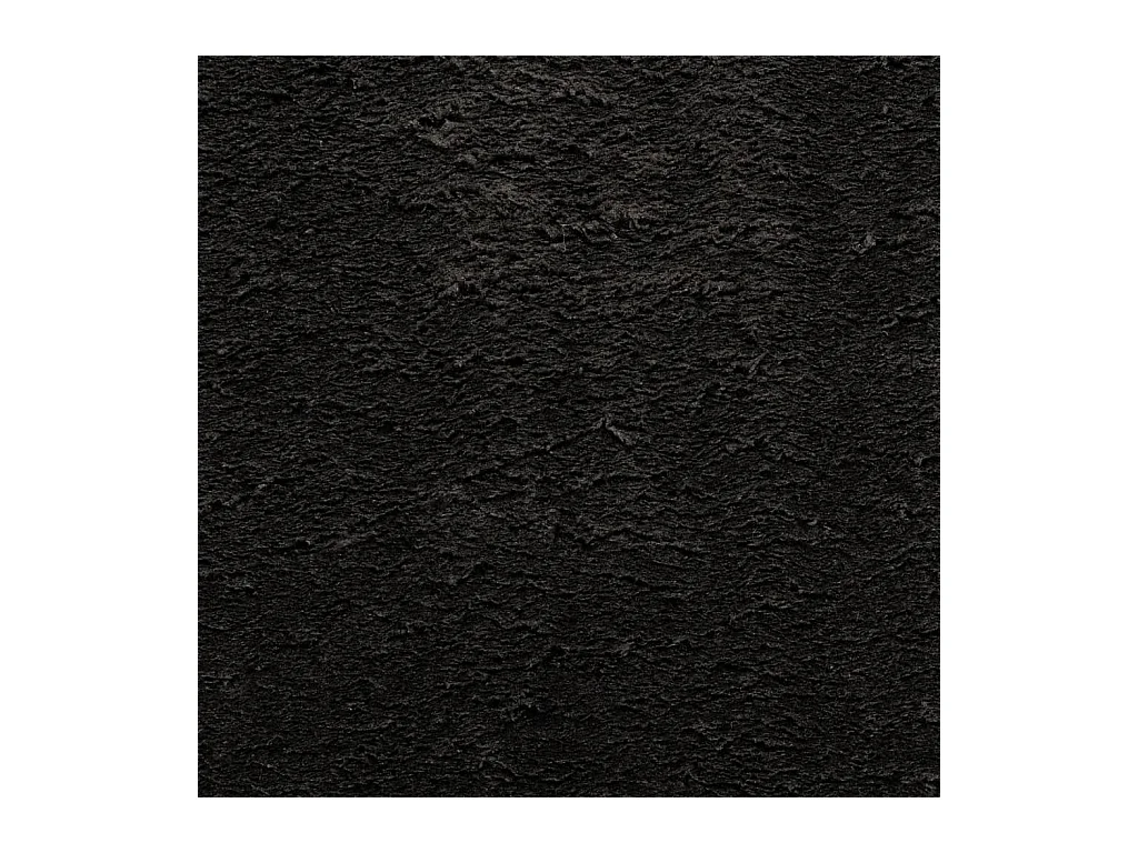 Tapis HUARTE à poils courts doux et lavable noir 200x200 cm
