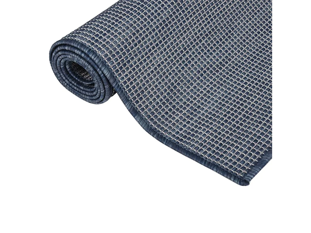Tappeto da esterno a trama piatta 80x250 cm Blu