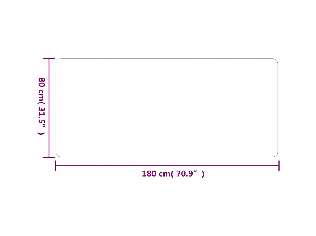 Antraciet loper 80x180 cm