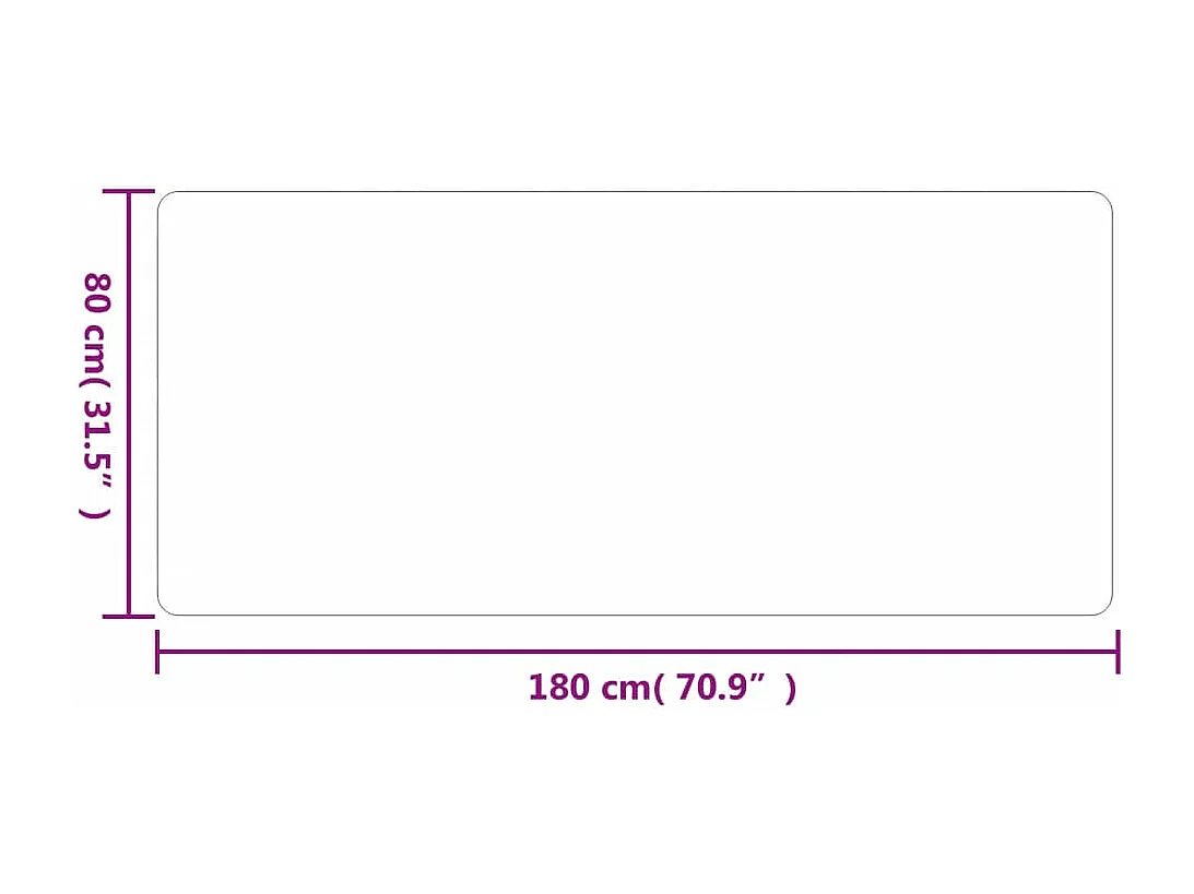 Tappeto corridore antracite 80x180 cm