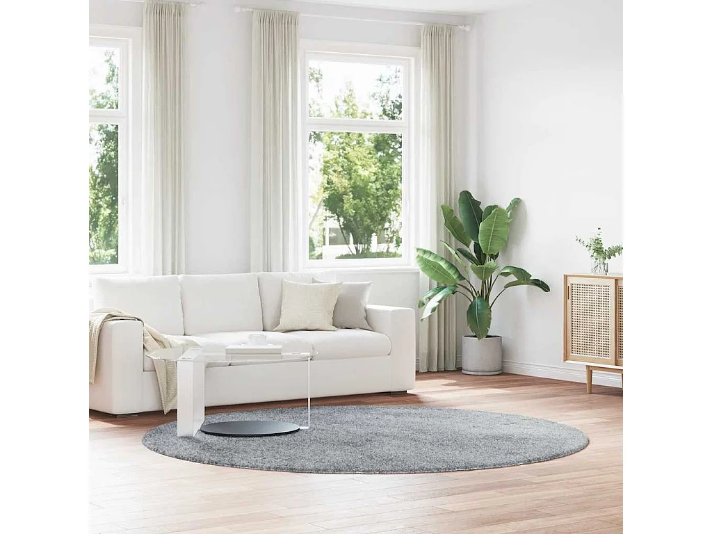 Tappeto Shaggy NAVARRA Grigio Chiaro 240x240 cm