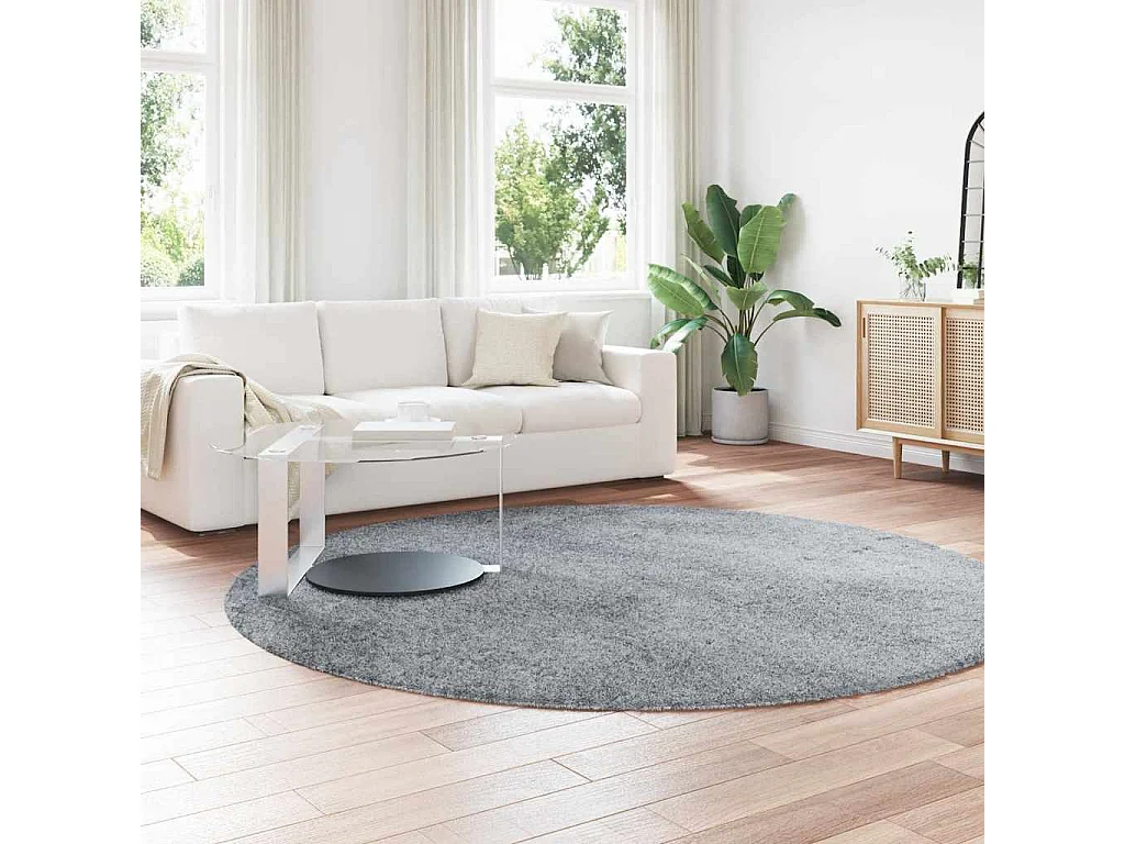 Tappeto Shaggy NAVARRA Grigio Chiaro 240x240 cm