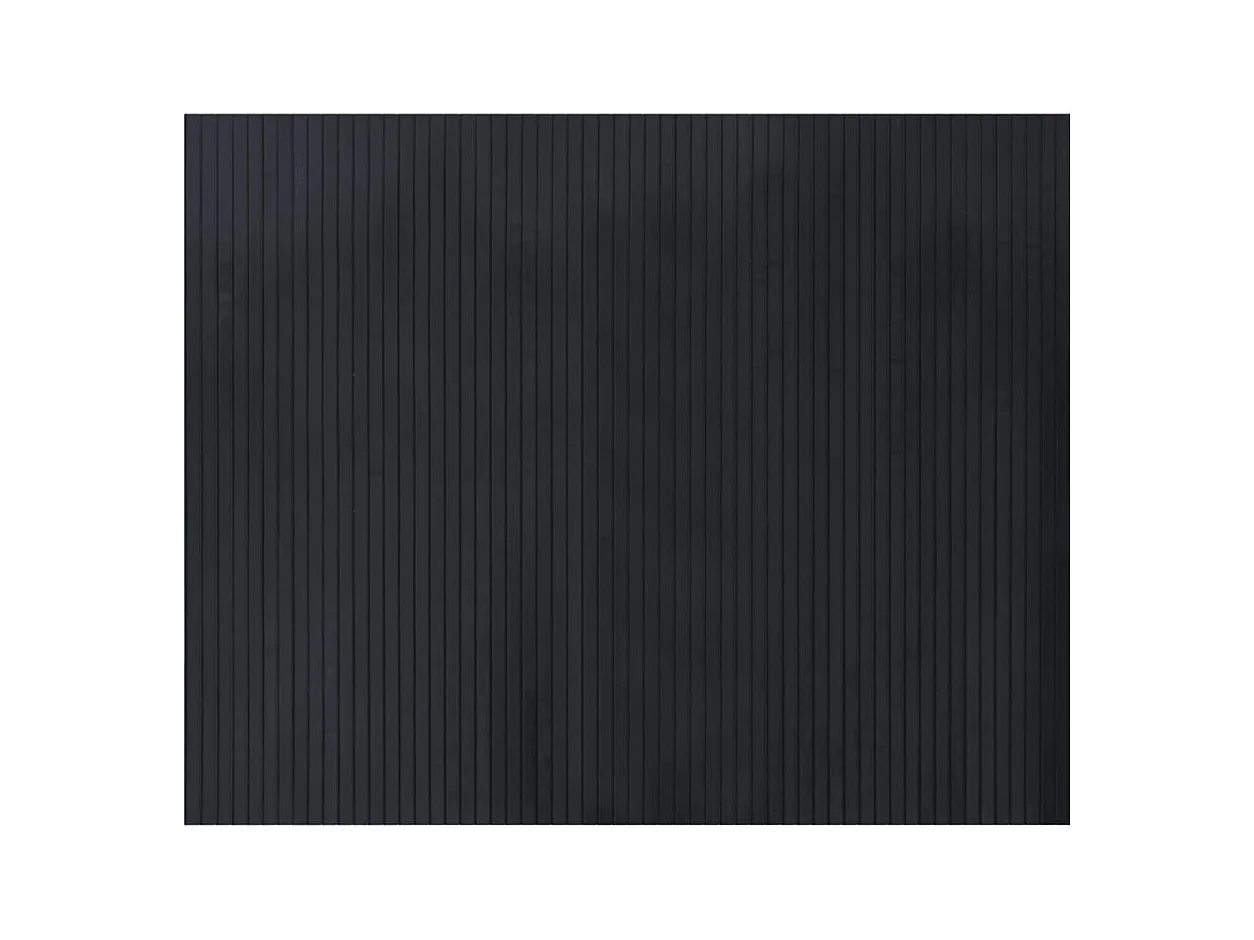 Tapis rectangulaire noir 80x100 cm bambou