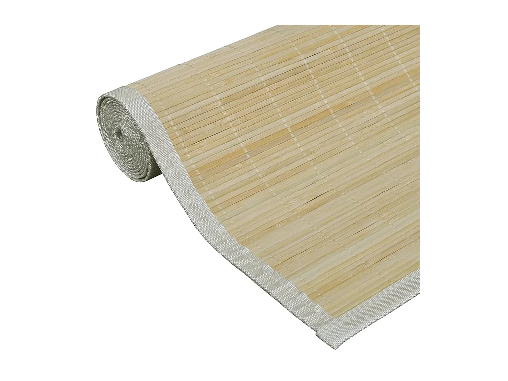 Alfombra de bambú natural con láminas rectangulares 80x300 cm