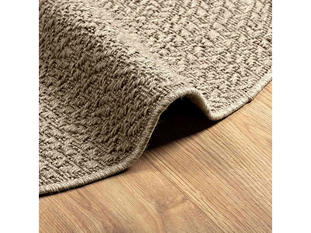ZIZUR beige vloerkleed Ø 160cm jute look binnen en buiten