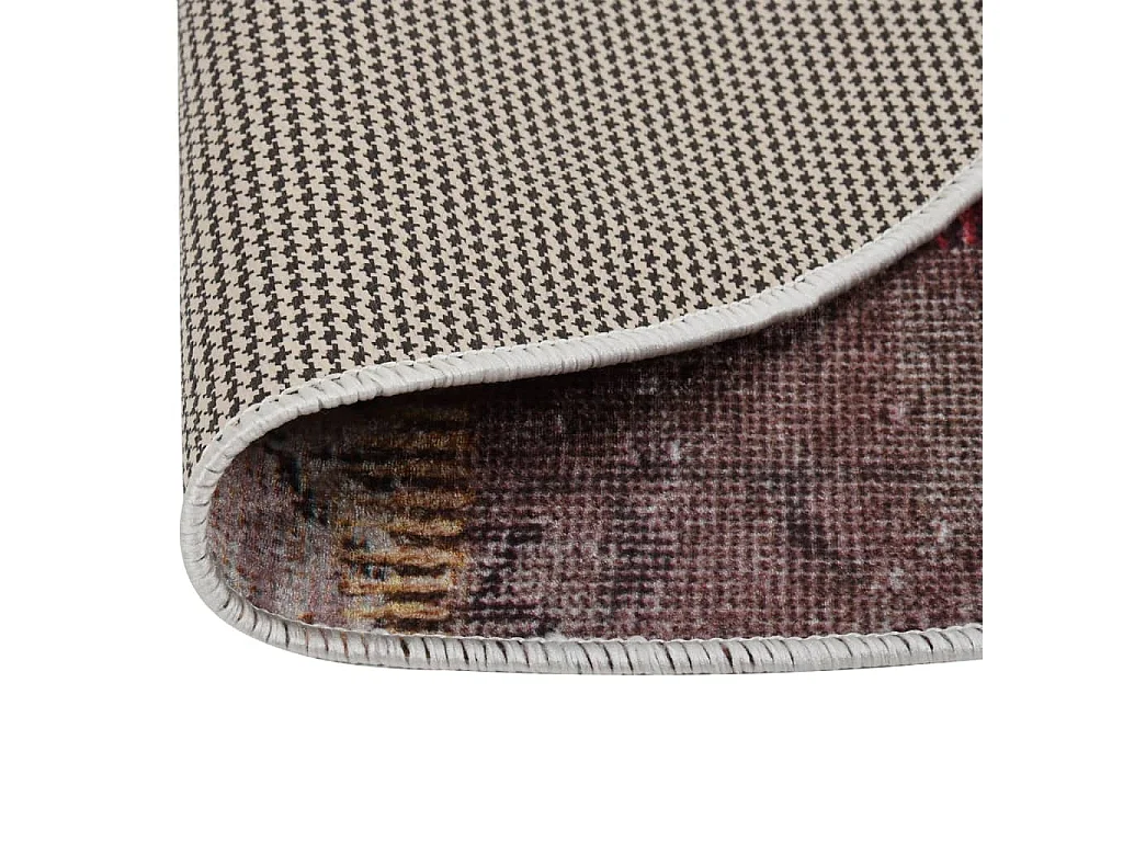 Tapis lavable multicolore Ø 200 cm antidérapant