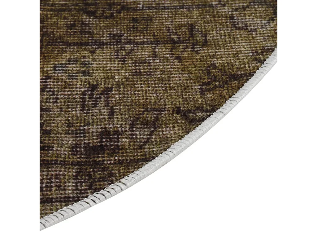 Tapis lavable multicolore Ø 200 cm antidérapant