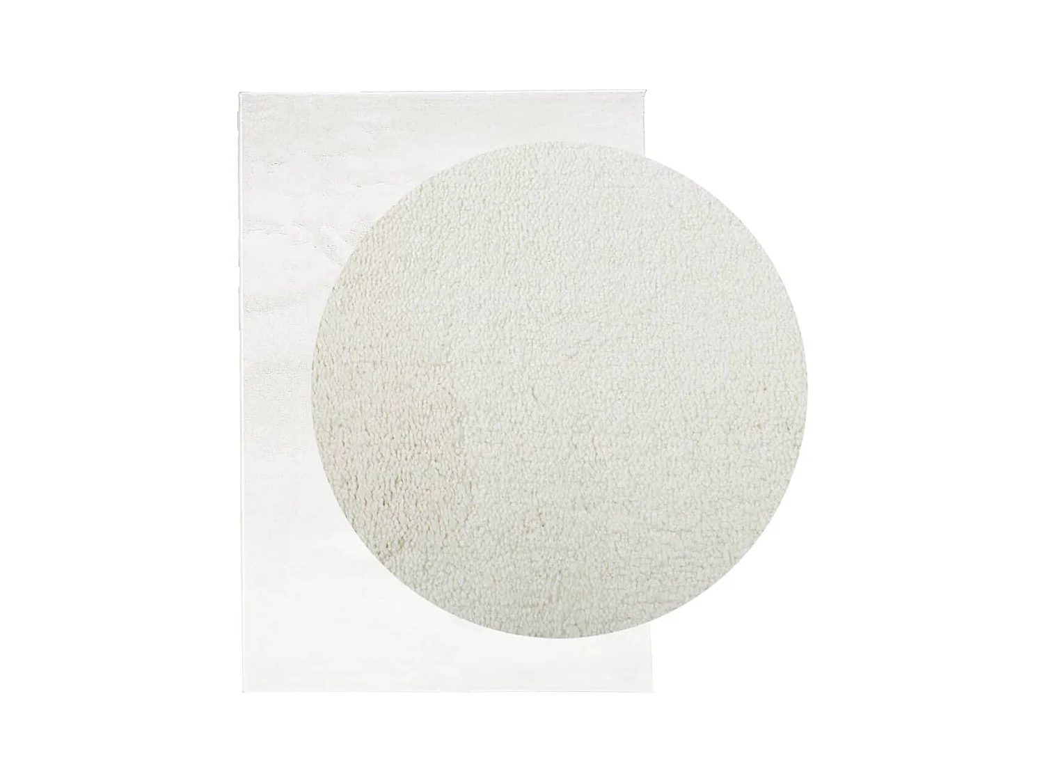 Tapis OVIEDO à poils courts crème 160x230 cm