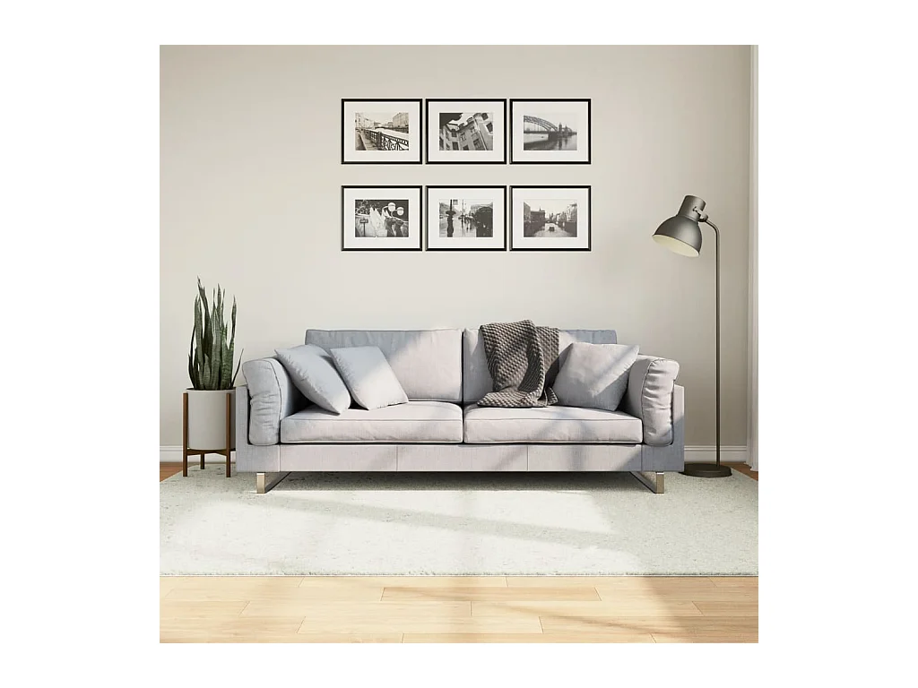 Tapis OVIEDO à poils courts crème 160x230 cm
