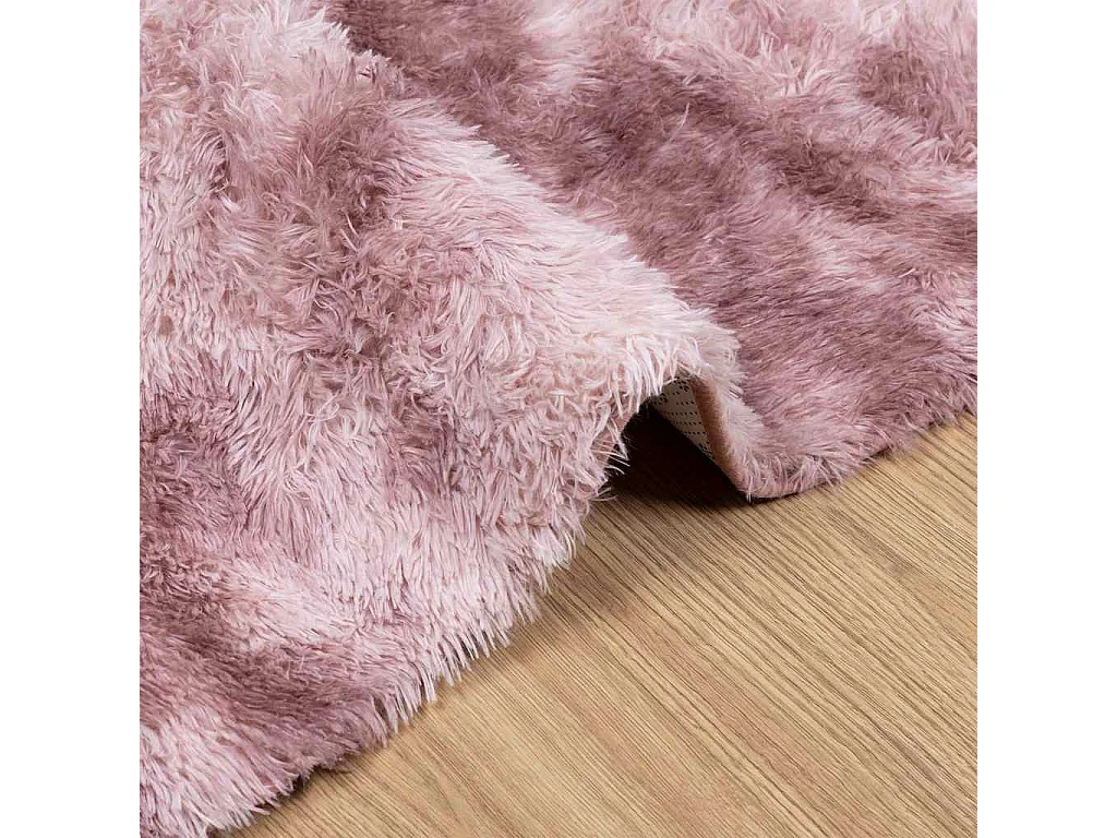 Alfombra peluda NAVARRA Rosa Polvo 240x240 cm