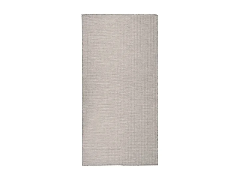 Tapis à tissage plat d'extérieur 100x200 cm Taupe