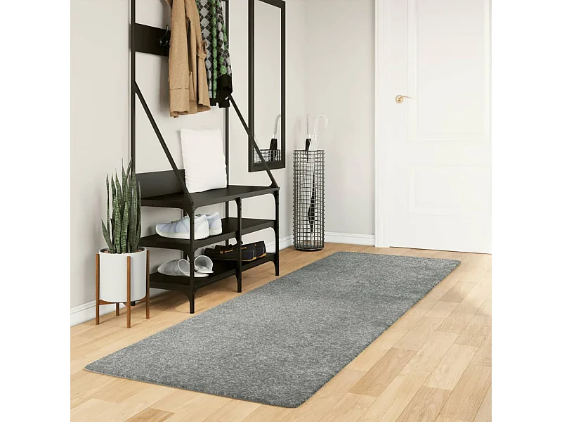 PAMPLONA shaggy tapijt, langpolig, modern groen, 80x250 cm