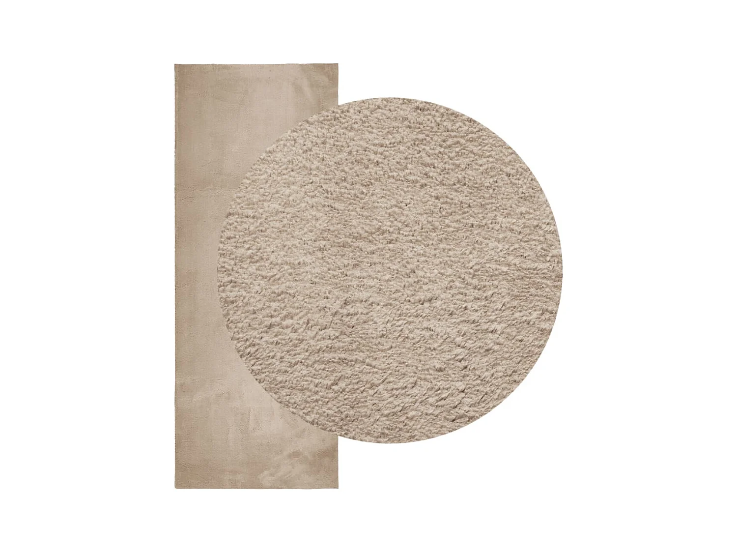 HUARTE zacht en wasbaar laagpolig vloerkleed, zand, 80x200 cm