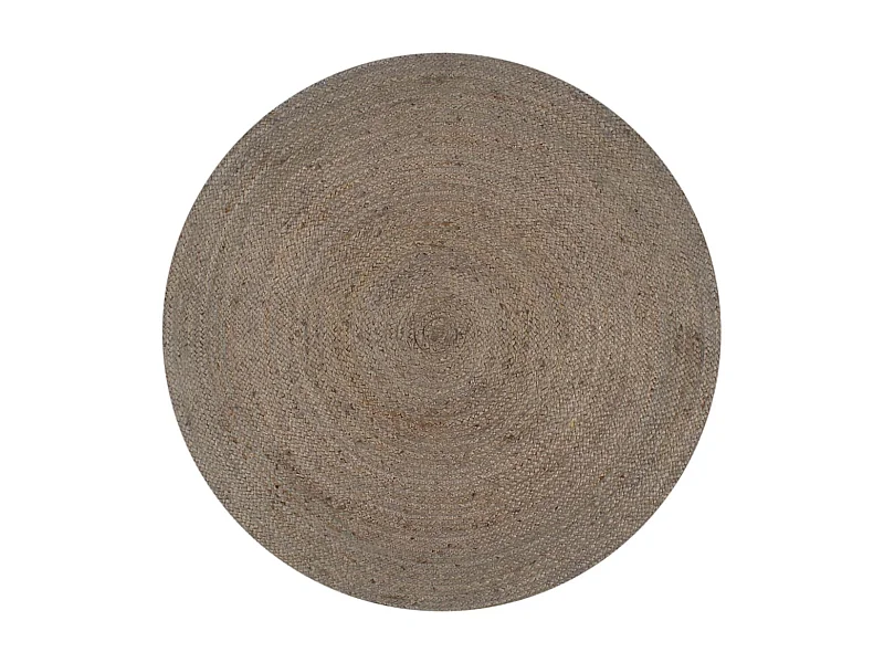 Tappeto rotondo in juta fatto a mano 150 cm grigio