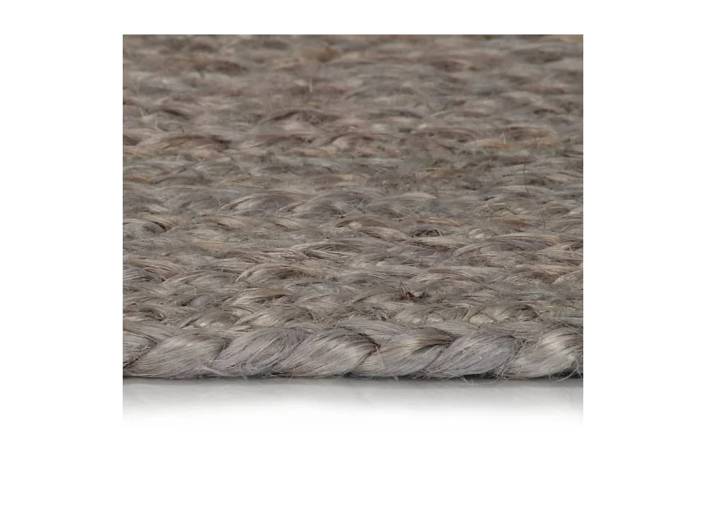 Tapis fait à la main Jute Rond 150 cm Gris