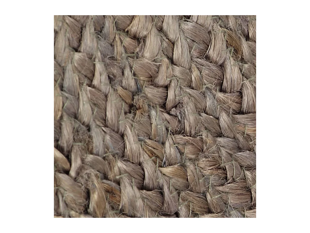 Alfombra redonda de yute hecha a mano, 150 cm, color gris