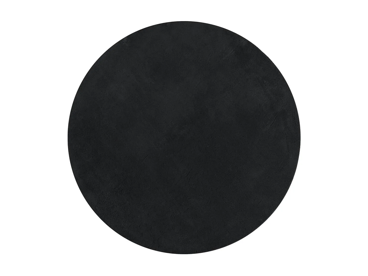 Tapis HUARTE à poils courts doux et lavable noir Ø 100 cm