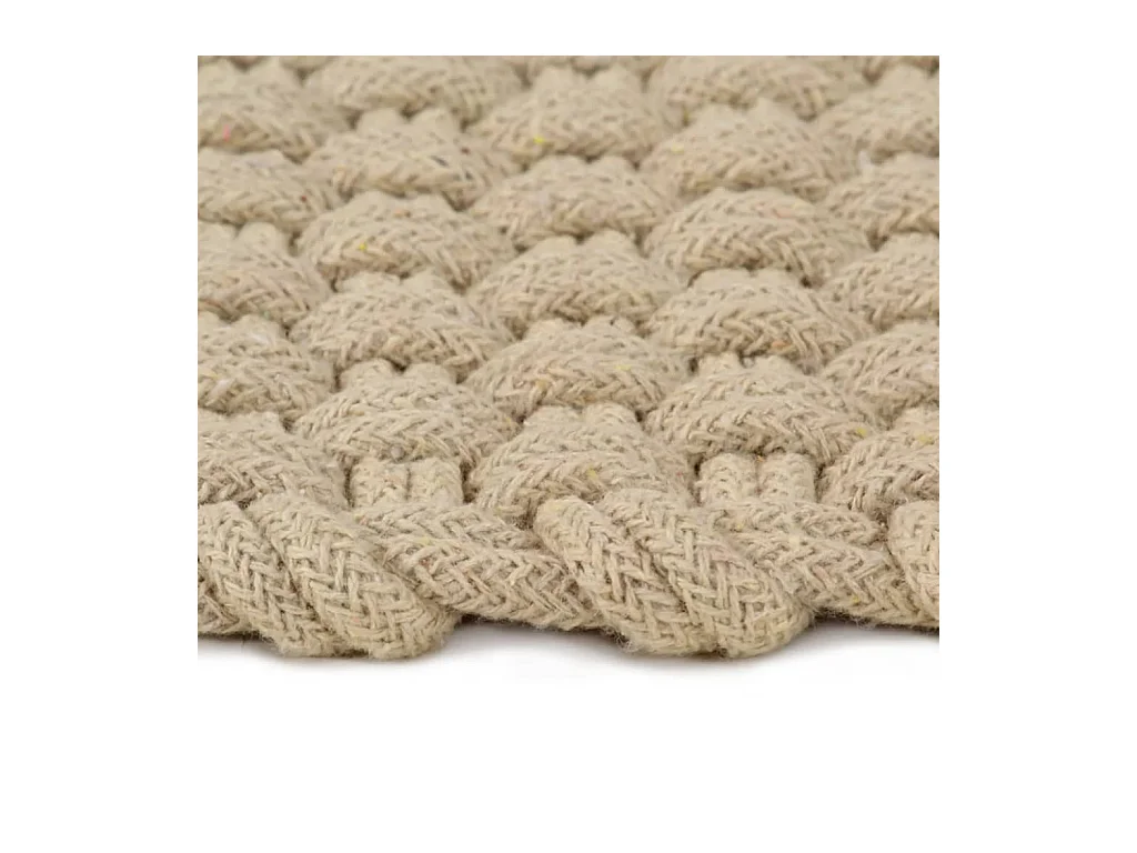 Alfombra Rectangular Natural 160x230 cm Algodón