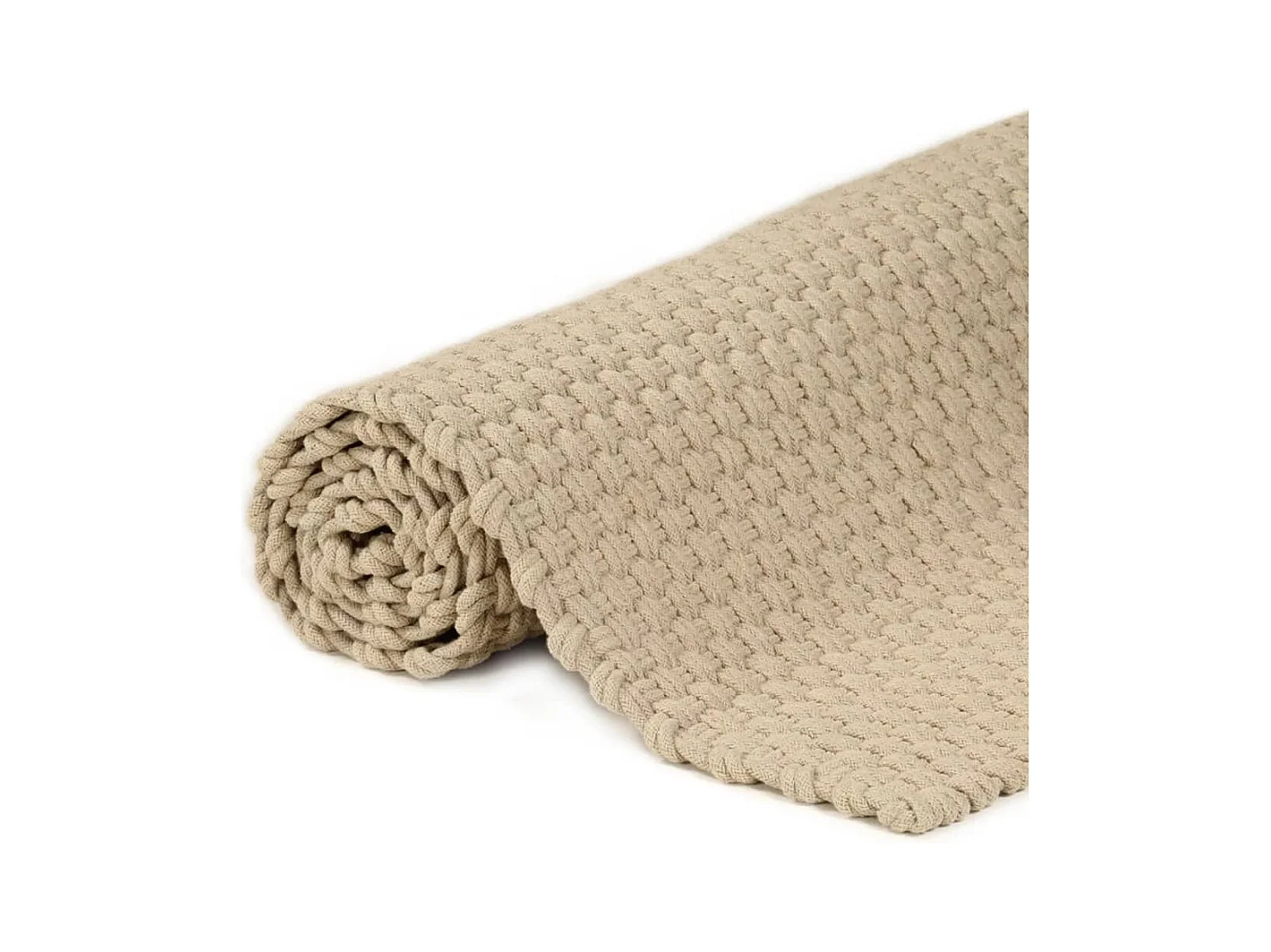 Alfombra Rectangular Natural 160x230 cm Algodón