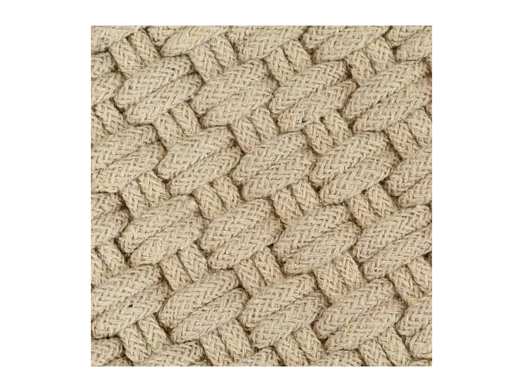 Alfombra Rectangular Natural 160x230 cm Algodón