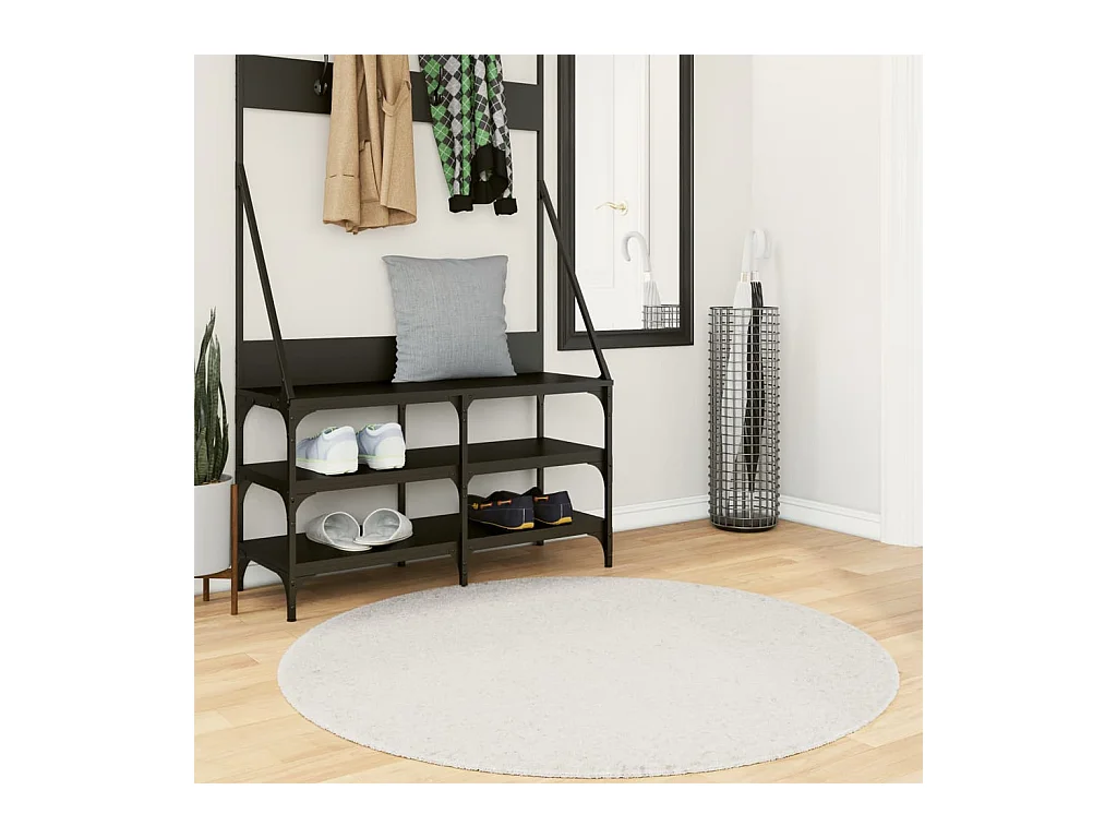 Tapis OVIEDO à poils courts crème Ø 120 cm