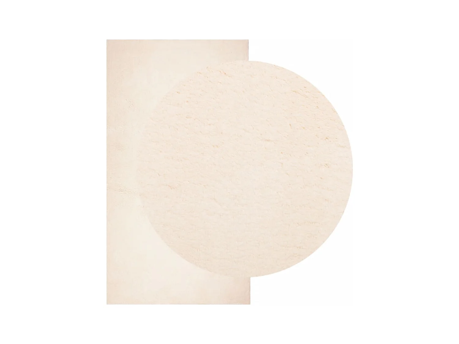 Tapis HUARTE à poils courts doux et lavable beige 60x110 cm