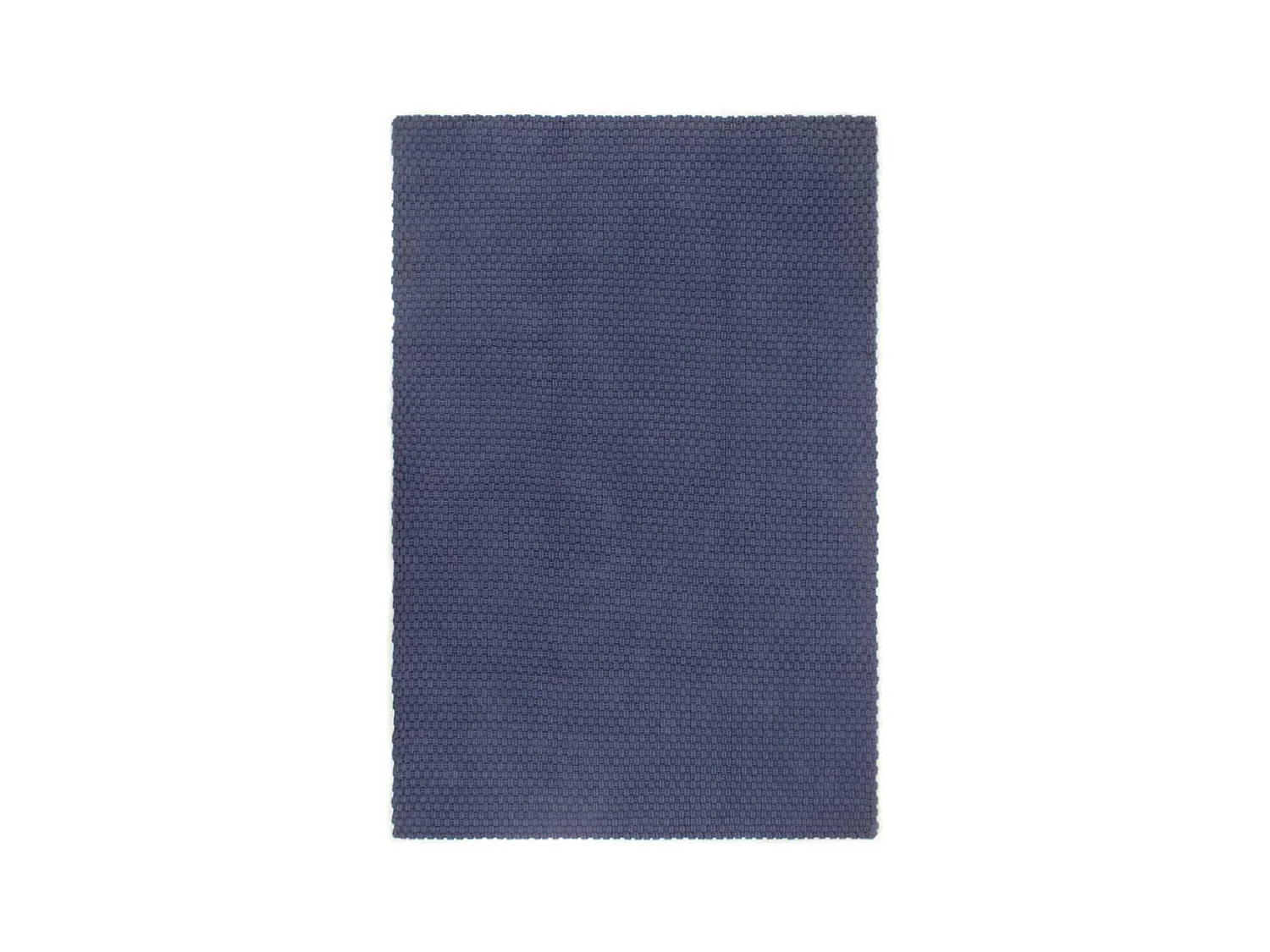 Alfombra rectangular azul marino 180x250 cm algodón