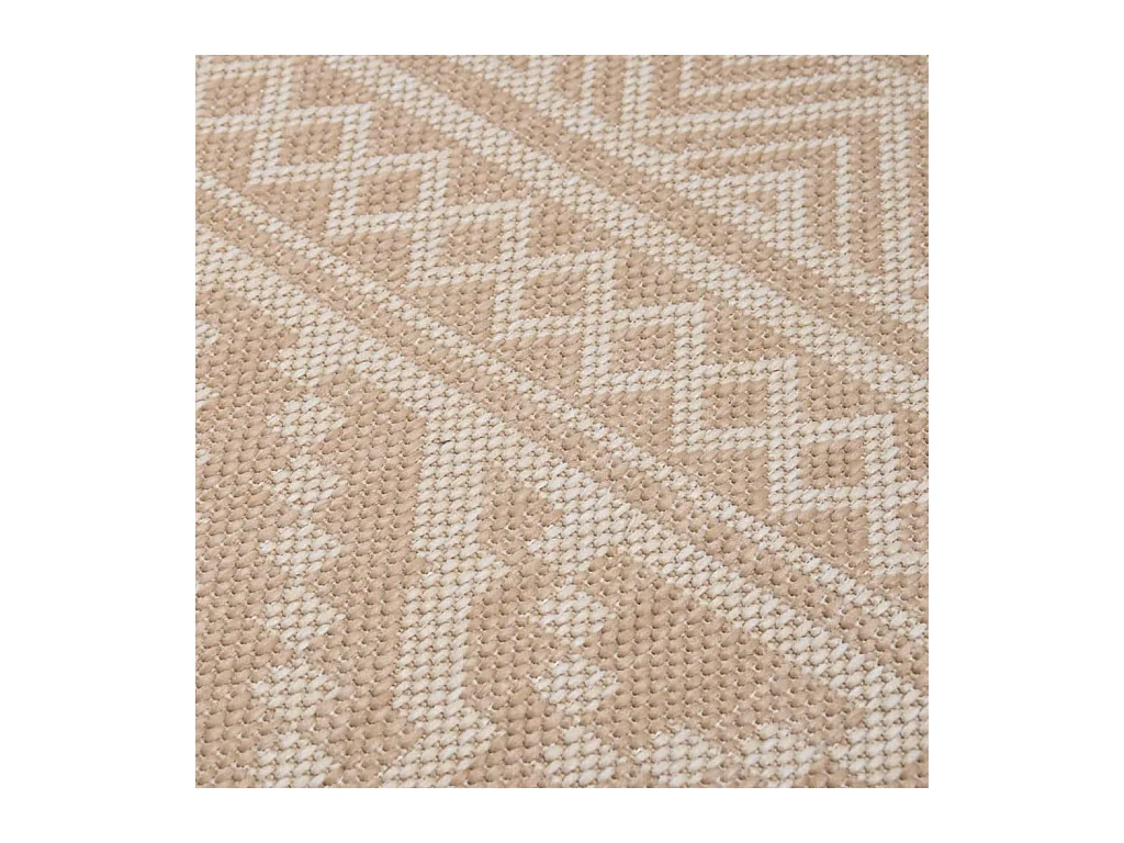 Tappeto da esterno a trama piatta 160x230 cm Strisce marroni