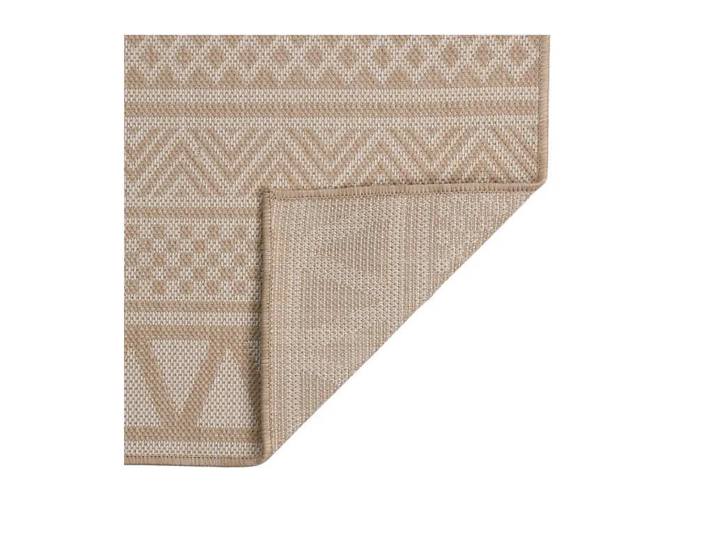 Alfombra de exterior de tejido plano 160x230 cm Rayas marrones